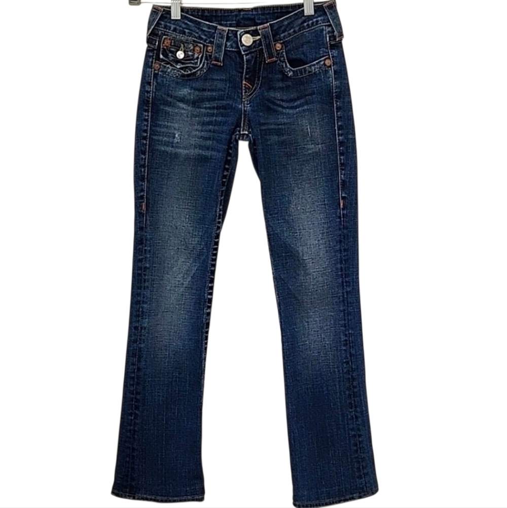 True Religion World Tour Section Becky Straight Jeans Size 25